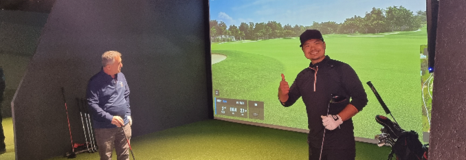 Prøveserie i simulatorgolf